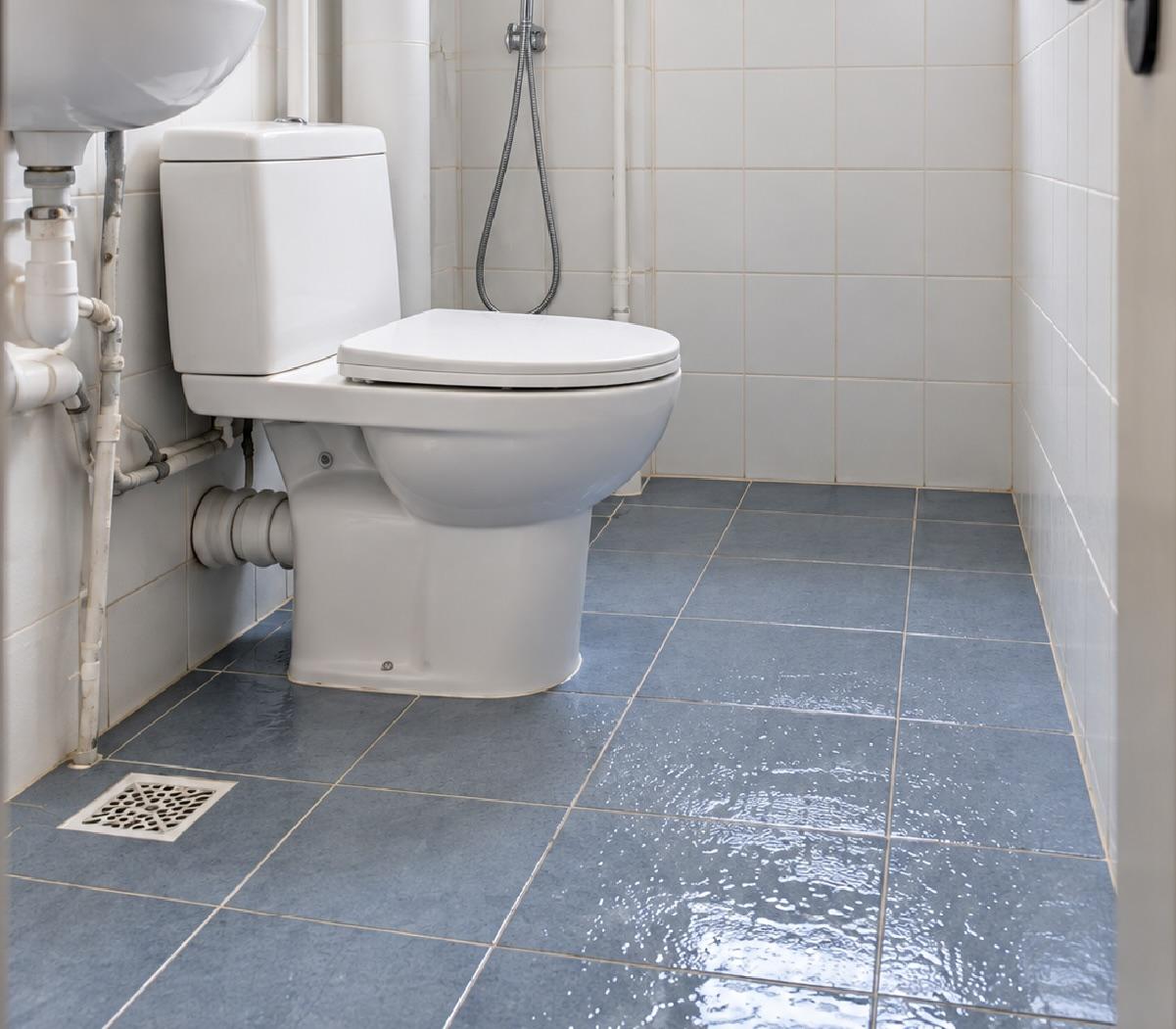 Completed TractionWorks anti-slip treatment on a residential bathroom floor in Singapore