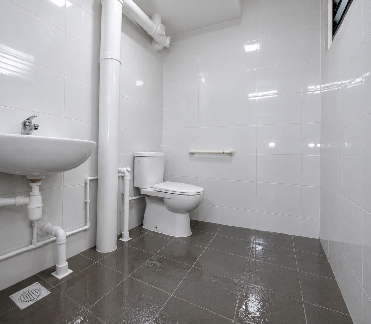 Completed AntiSlip Works anti-slip treatment in a second residential bathroom in Singapore